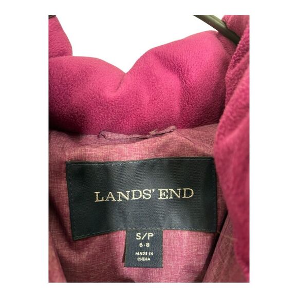 Lands End Plum Down Winter Puffer Coat Small - Picture 5 of 6